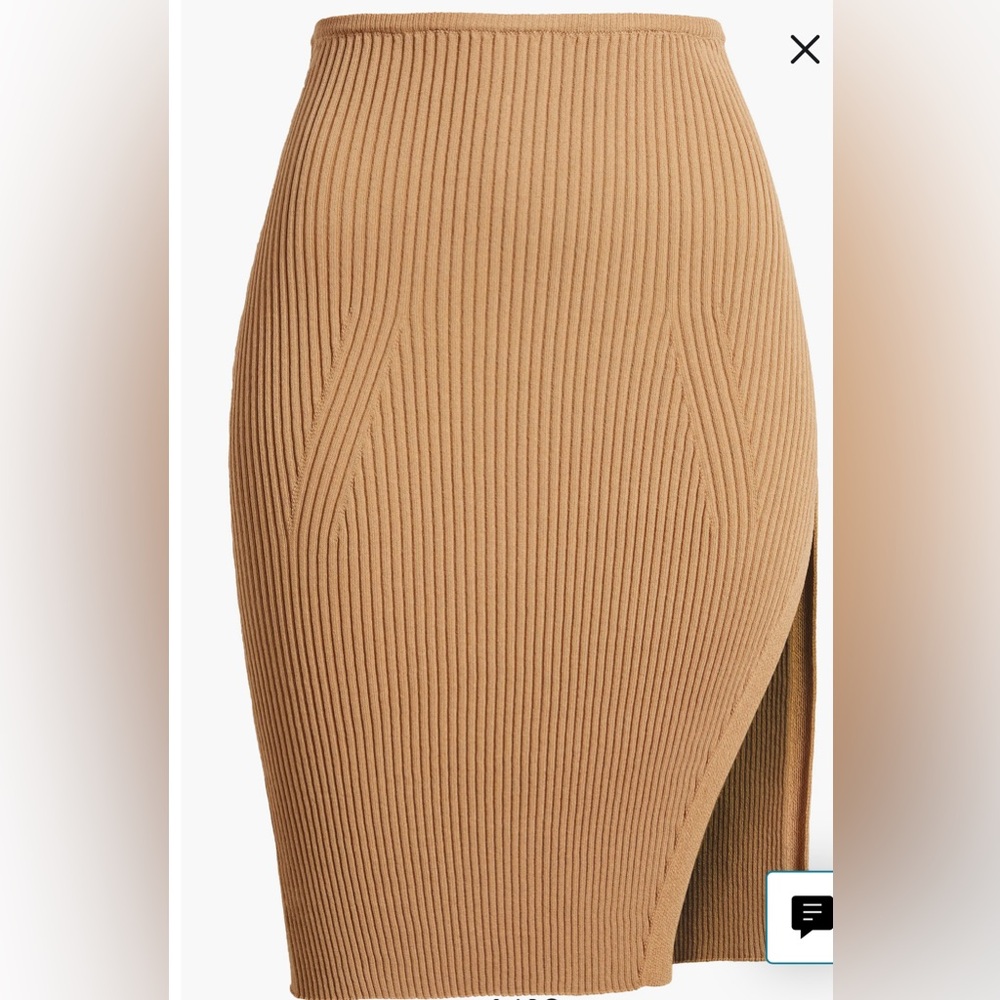 NWT [TopShop] Ribbed Sweater Strapless Convertible Top/Skirt in Camal Women’s S - Picture 7 of 13